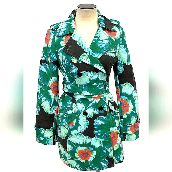 BANANA REPUBLIC Floral Double-Breasted Women's Coat XS - Picture 1 of 6